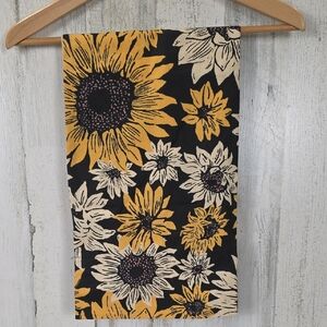 Urban Outfitters Sunflower Black Background Duvet Cover Twin XL One Pillow Case
